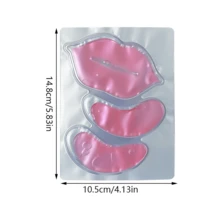 12 件混合唇眼膜套装保湿滋润唇部皮肤提亮，减少黑眼圈，眼纹，唇纹，唇部护理护肤品 - 彩色 - 查看 9