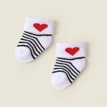 6pairs Candy Colors Newborn Baby Socks, Cute Warm Crew Socks For Infant Girls, Autumn/Winter - Multicolor - View 4