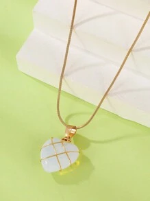 1件天然石项链，图案随意，心形吊坠，水晶，玫瑰石英，心形，精致奢华女士项链。由于宝石的天然特性，可能存在色差。 - 愛心 - 查看 25