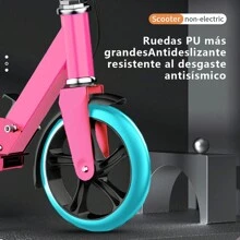 Ciclomotor Scooter 4 Niveles Ajustable Plegable Patin Diablo Urbano Niños Adultos Freno De Mano - Rosa - Ver 5