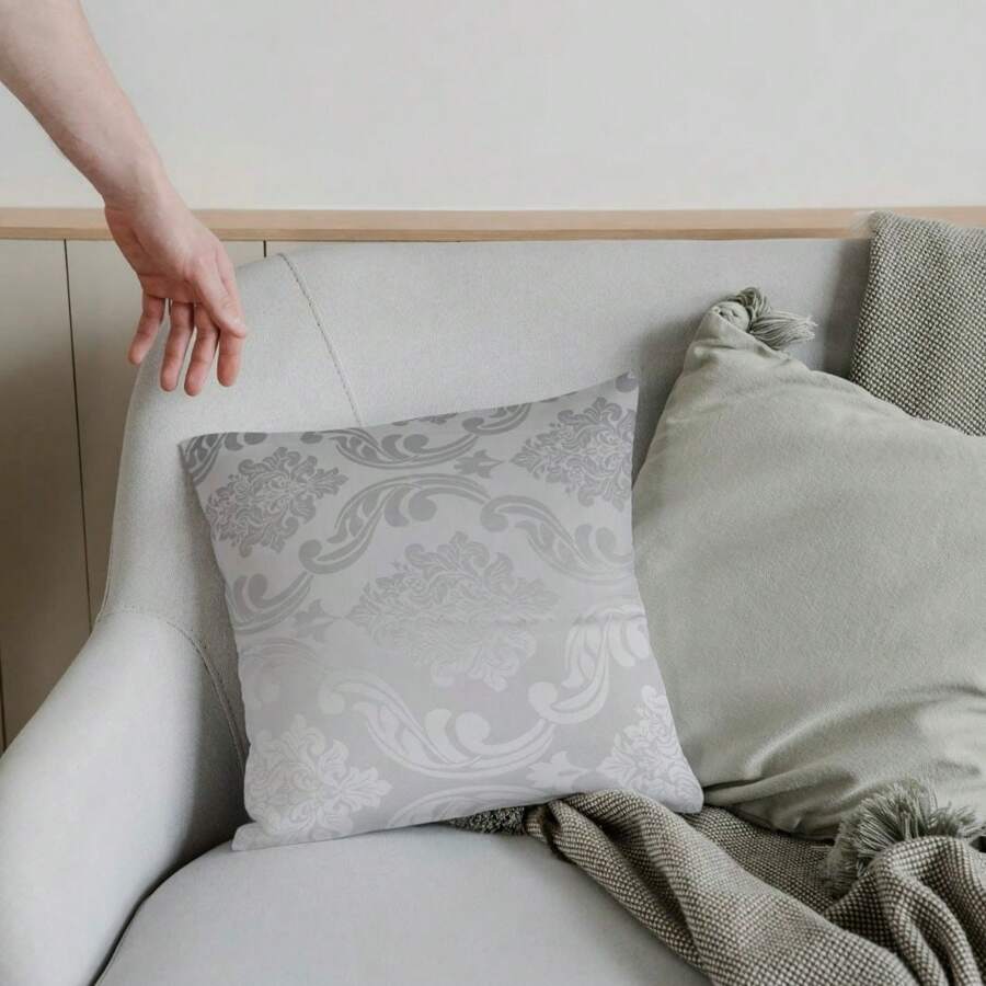 KIT 4 Cushion Covers | WITHOUT/Refill | 45x45 | Jacquard Fabric VARIOUS COLORS BEST PRICE - XÁM - Xem 1