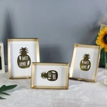 1 件金色相框，桌面支架，6/7/8 英寸，适用于肖像、婚礼照片、家居/办公室装饰 - 金色 - 查看 2