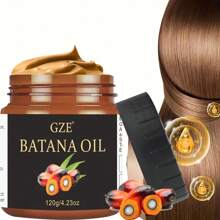 GZE巴塔那頭髮健康油|生巴塔那，消除分叉並增加光澤，巴塔那奶油護髮素濃密增韌 - 黑色 - 查看 4