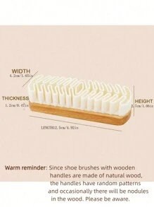 1pc Suede Fabric Shoe Brush, Velvet Shoe Brush For Cleaning Suede, Nubuck And Rough Leather Shoes, Boots, Apparels And Leather Goods - Multicolor - View 6