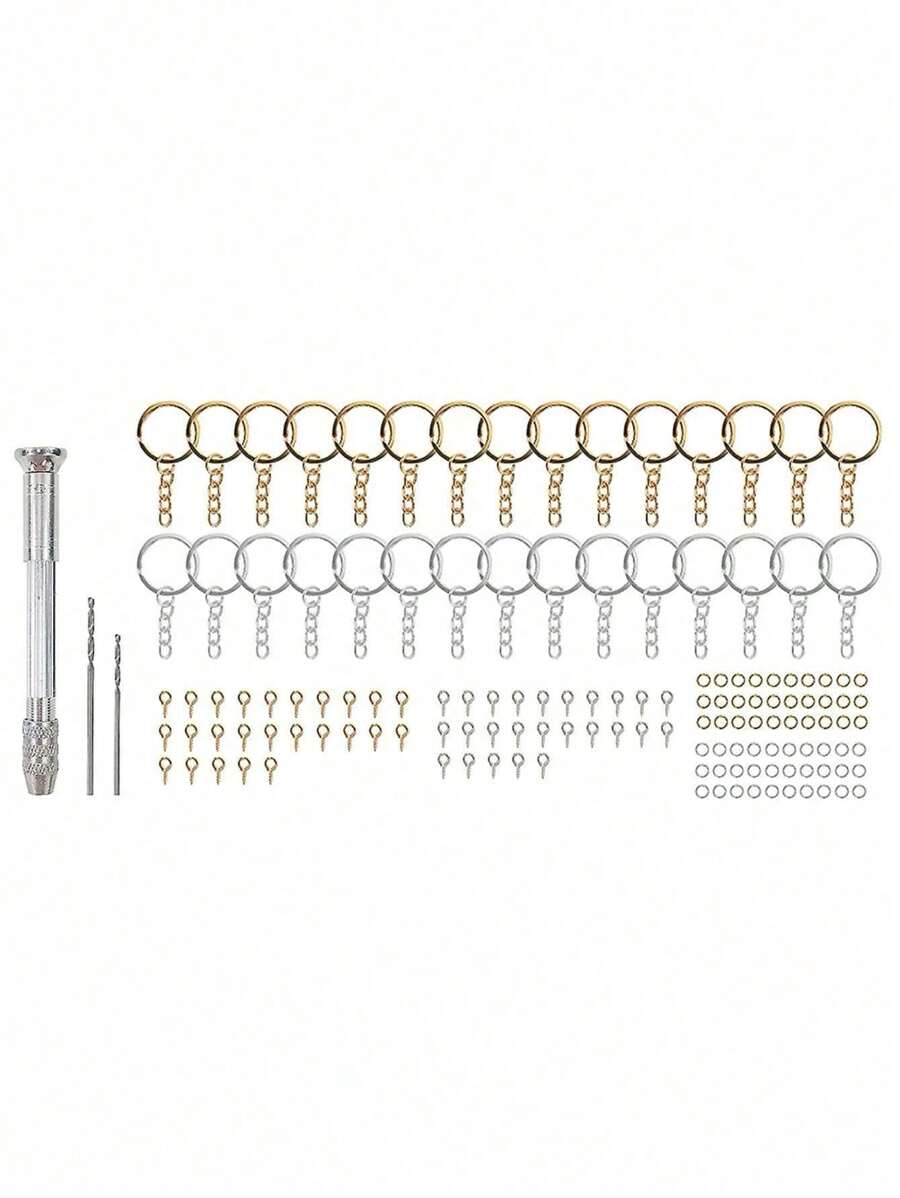 1 Khuôn nhựa hình chữ cái, Khuôn silicon ngược có lỗ nhựa Epoxy, Khuôn có lỗ cho móc chìa khóa nhựa DIY, Trang trí mặt dây chuyền trang sức - Vàng - Xem 1