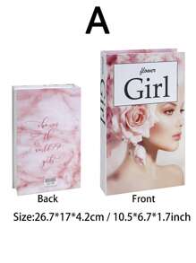 1 件/2 件/3 件奢华复古风格仿书装饰，现代简约北欧咖啡桌书籍，家居装饰，适用于咖啡厅、酒店、家庭、办公室、展示室、北欧风格装饰道具，适用于摄影、拍摄、直播最佳礼物 - 粉紅玫瑰 - 查看 9