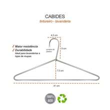 铬钢衣架洗衣店耐用耐用 6 个 - 灰色 - 查看 4