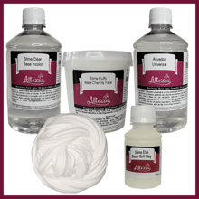 Kit Transparent Glue 500g + Activator For Universal Slime 500ml + Fluffy Chantilly 400g Altezza Altezza - Super Premium Complete Slime - Creative DIY Slimes Factory - Complete Slime Kit - Making Slimes - Offer - Special Promotion - 套件+EVA底座100g - 查看 1