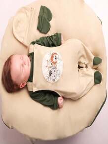 Maternity Outfit For Boy, 5-Piece Forest Overalls, Baby Clothes - Green - View 5