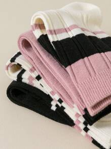 5 双女士秋冬中筒袜，无缝加厚设计，中筒长度，吸汗保暖，不束缚 - 彩色 - 查看 12