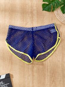 3 pares de calzoncillos multicolor de hombre con diseño de triángulos y malla calada, sexy - Multicolor - Ver 4