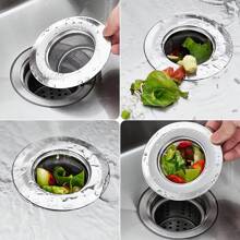 Kitchen Sink Strainer - Food Catcher For Most Sink Drains - Rust Free Stainless Steel - 1 Pack - 4.3 Inch Diameter Wide X 1.96 Inch Hight - Silver - View 3