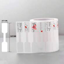 500 cái/cuộn Thẻ giá trang sức màu trắng tự nhiên thủ công DIY dùng để trưng bày và làm đồ trang sức cho ngày lễ tình nhân trở lại trường học - Đỏ và trắng - Xem 3
