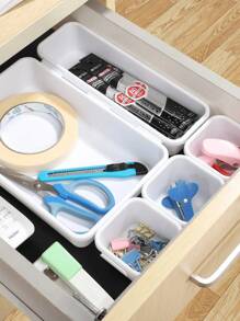 8pcs/Set The Drawer Holds The Tray Organizer Kit - Jewelry Box, Cosmetic Box, Waterproof & Dustproof Jewelry Box, Multi-Layer Storage Rack, Multi-Function Storage Rack, Independent Compartment Display Rack