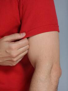 Men's Cotton Shirt With Elastane - Đỏ - Xem 7