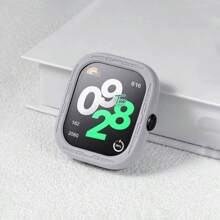 1pc Starlight Color Soft Silicone Protective Case, Compatible With Redmi Watch, Available In White, Black, Pink, Light Gray, Yellow, Dark Gray, Dark Green, Dark Blue, Mint Green, Purple