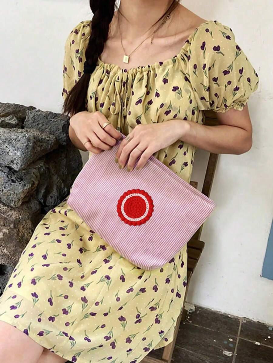 1 Túi đựng mỹ phẩm nhung kẻ thời trang giản dị Túi đựng bút chì Túi đựng đồ trang điểm Túi đựng tiền xu Túi đựng đồ vệ sinh cá nhân nhẹ di động có khóa kéo dành cho bé gái tuổi teen & học sinh & phụ nữ khi đi chơi ngoài trời & du lịch & lễ hội & kỳ nghỉ & ngày lễ - Nhiều màu - Xem 1