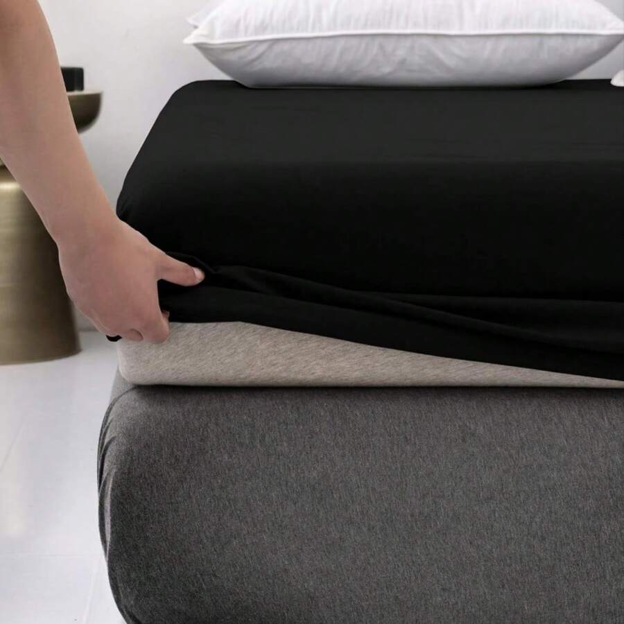 Double Fitted Sheet With Elastic 100 Cotton Mesh SHEIN USA