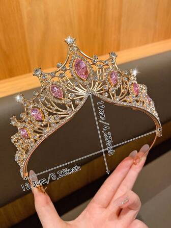 1 st Big Crown Tiara, elegant och söt stil mode hårbåge, lämplig för prestanda och födelsedag användning