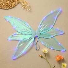 Light Up Fairy Wings For  , Angel Wing Party Glowing Wings With Light Halloween Costume Birthday Party Favors - Blue - View 4
