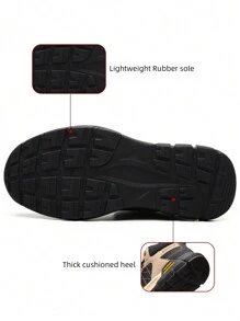 New Men's Hiking Boots With Anti-Smash, Anti-Puncture, Wear-Resistant Cowhide Sole, Steel Closed Toe Safety Boots