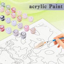 [Personalizzato] 1 pezzo Dipinto con numeri Crea il tuo disegno dipinto a mano su tela Quadri con numeri Kit regalo Decorazione per la casa 30x30cm/12x12 pollici Senza cornice 24 colori - Multicolore - Visualizzare 7