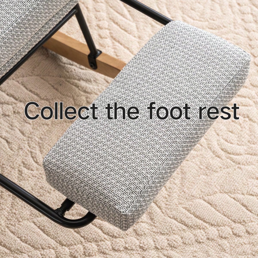 Modern Ice Velvet Fabric Gliding Rocking Chair With High Back