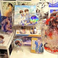 透明分层阶梯式展示架，亚克力桌面收纳盒，适用于化妆品收纳 - 無色 - 查看 1