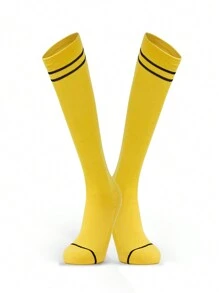 2 đôi tất bóng đá chuyên nghiệp, tất thể thao cao đến đầu gối bằng vải bông dày, thoáng khí, chống trượt - hai cặp - Xem 13