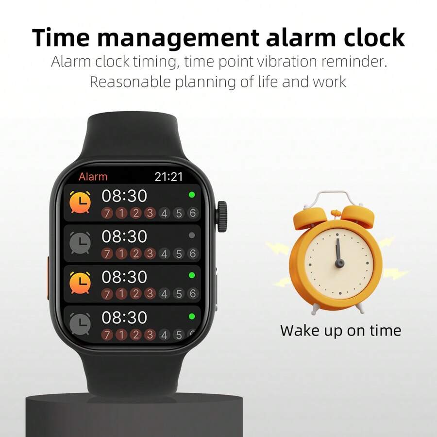 NEW 2024 2.01" High Definition Full Screen Touch Unisex Silicone Band