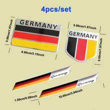 4 Stücke 3D Vereinigte Staaten/Vereinigtes Königreich/Deutschland/Frankreich/Italien/Japan Flagge Aufkleber aus Metall für LKW, Motorrad, Fahrrad, Boot und Fahrzeuge, Fensterdeko im patriotischen Stil (Amerika/Vereinigtes Königreich/Deutschland/Frankreich/Italien/Japan)