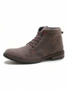Men's Booties Comfortable Boot + Belt Wallet Gift - Xám - Xem 2