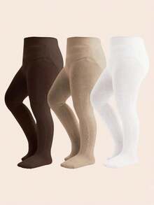 5pcs/Set Infant & Toddler Autumn/Winter Knitted Cable Warm Leggings - Multicolor - View 2