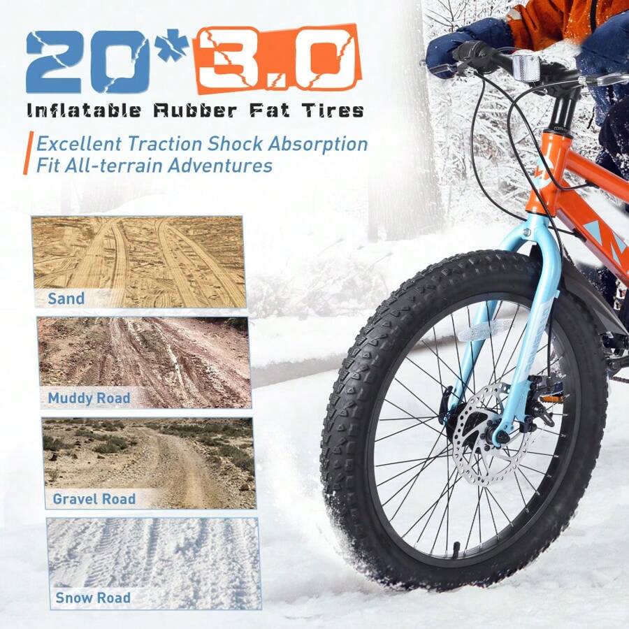 20Inch Bicycle, A FatTire Mountain Bike Suitable For Young People
