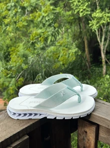 Kenner Rakka Men's Women's Slippers Comfortable Sandal - Branco/Verde - View 1