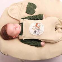 Maternity Outfit For Boy, 5-Piece Forest Overalls, Baby Clothes - Green - View 2