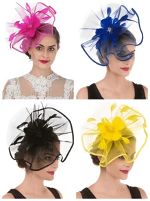 1 件女士迷人帽子 精美茶会帽子 2024 优雅 1950 年代肯塔基德比帽子 羽毛发夹 新娘婚礼派对 鸟笼面纱头饰 花朵 1920 年代赛马头饰 复古布里奇顿软呢帽 贝雷帽 50 年代服装帽子 黑色葬礼面纱 1940 年代礼服 维多利亚帽 药盒帽 女士配饰 女孩生日 母亲节 万圣节 圣诞节礼物 - 彩色 - 查看 13