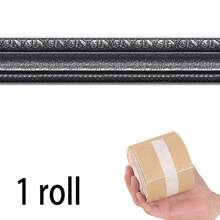 Miếng dán tường ba chiều tự dính viền xốp 3D nâng cấp chống va chạm, nền chống thấm nước, đường viền eo, đường đá, mô hình tăng cường chất kết dính dày, nhãn dán, decal dán tường, decal vinyl trang trí nhà cửa, vật dụng trang trí mùa xuân làm mới ngôi nhà của bạn, nhãn dán trang trí Rama quà tặng sinh nhật tốt nghiệp - Màu xám đen - Xem 12