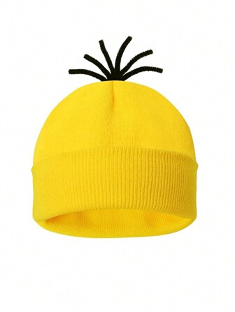 1pc Men New Street Style Knit Beanie Hat, Solid Color, Elastic, Hip Hop Cuff, Plain Knitted Hat, For Autumn And Winter