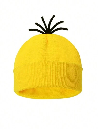 1pc Men New Street Style Knit Beanie Hat, Solid Color, Elastic, Hip Hop Cuff, Plain Knitted Hat, For Autumn And Winter Fall Outfit