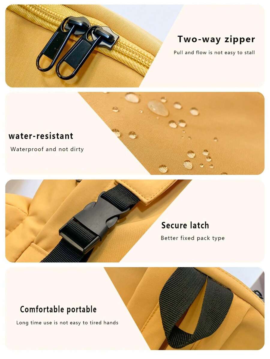 1pc New Letter Design School Bag For Primary Students 612 Years Old