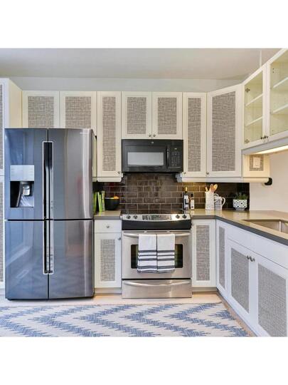 Roll Verlichting Grijs Linen Wallpaper Home Self Adhesive Peel Stick Wand Paper Bedroom Dinning Room Kitchen Cabinets Stickers Thicken Mildew Proof Removable Contact Countertops Furniture Renovation Birthday Graduation view 8