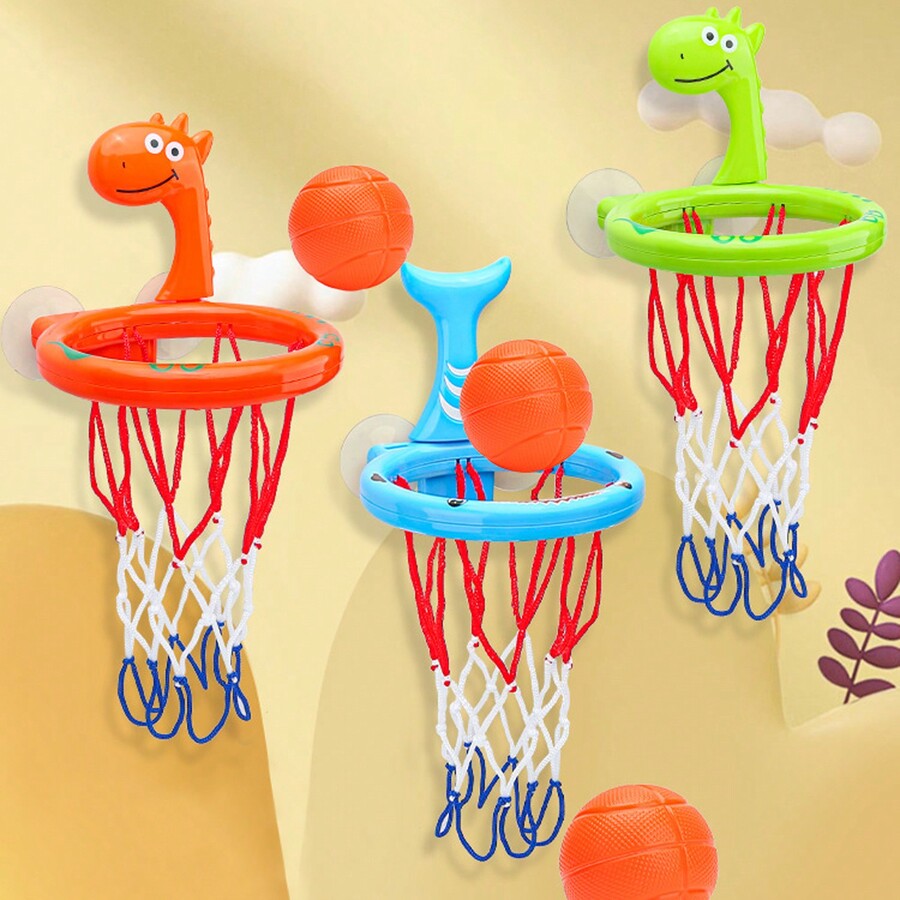 Bathroom Water Mini Basketball Hoop And Ball Game Set, Bath Toy Fun