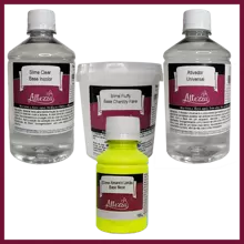 Kit Transparent Glue 500g + Activator For Universal Slime 500ml + Fluffy Chantilly 400g Altezza Altezza - Super Premium Complete Slime - Creative DIY Slimes Factory - Complete Slime Kit - Making Slimes - Offer - Special Promotion - 套件+黃霓虹100g - 查看 1