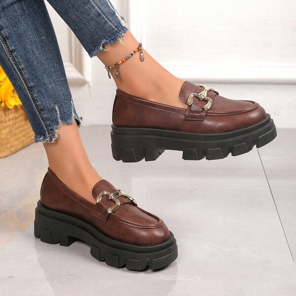 2025 Spring New Retro British Style Women Leather Shoes, Casual Loafers Student Small Leather Shoes, Vintage Versatile (Size Run Small 1 Size)