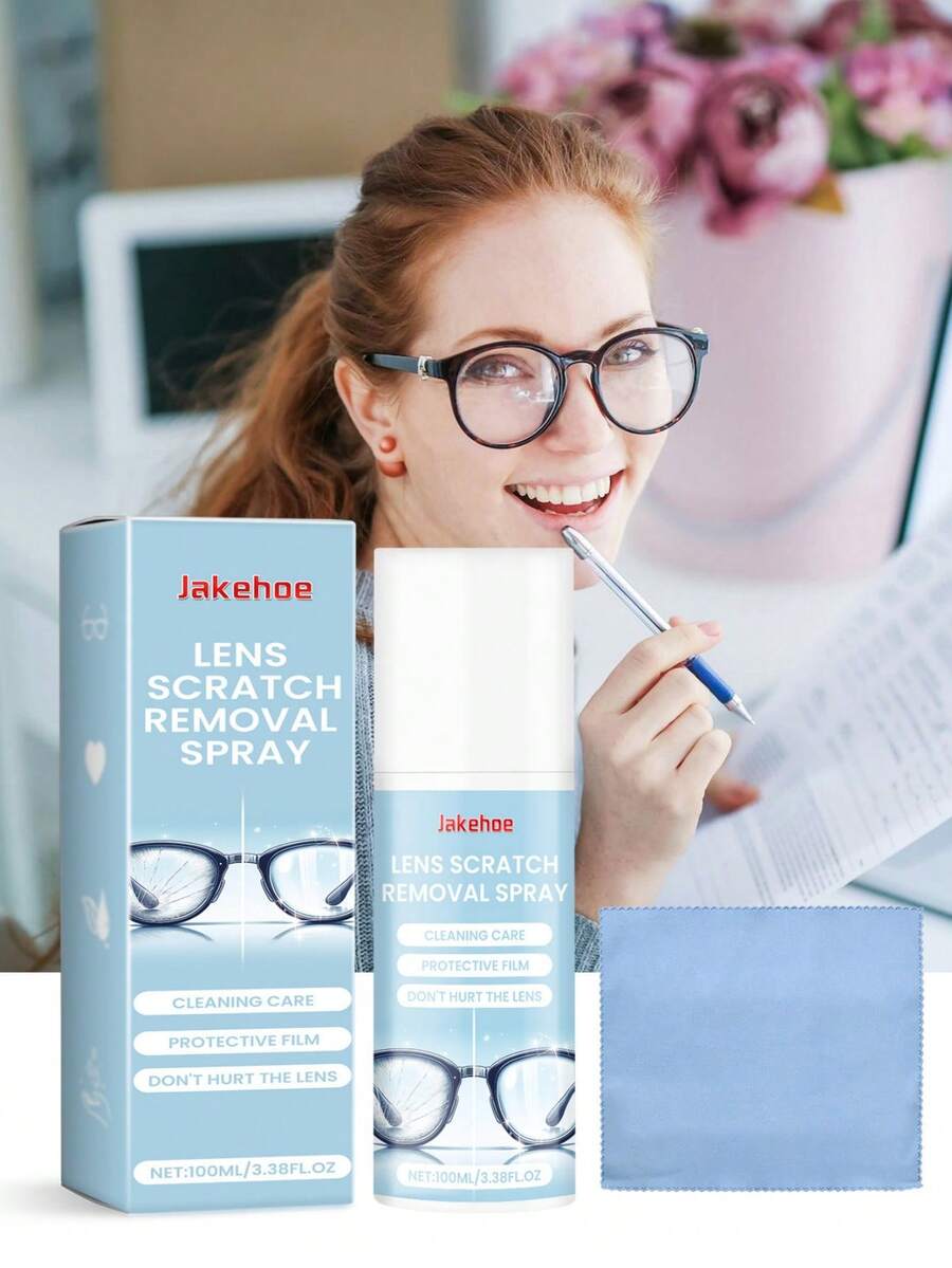 眼镜护理清洁液清晰视觉，眼镜片护理，眼镜划痕修复喷雾，厨房，浴室，家居，家居用品供应商 - 藍色 - 查看 1