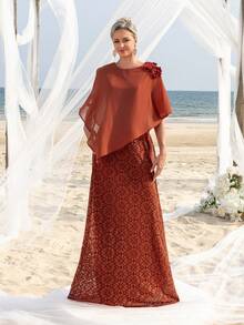 Mother Of The Bride Dresses Elegant Dress - Rust Brown - View 7