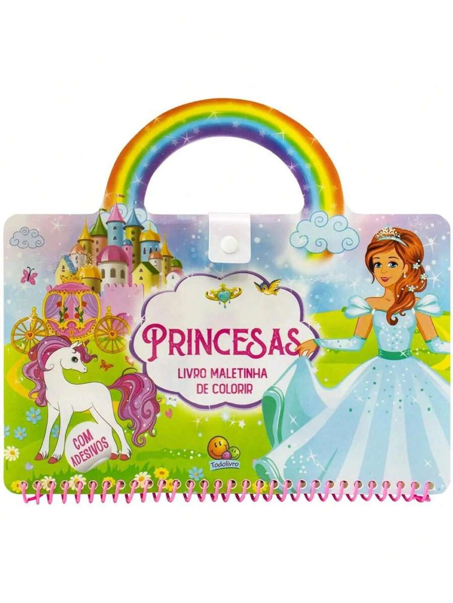 Princesses Coloring Book Suitcase With Stickers - 彩色 - 查看 1