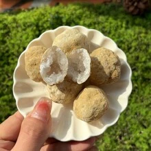 1 Stück ungeöffnete natürliche Kristallhöhle zum Lehren und Sammeln, Geschenk für Väter, Vatertag, 4. Juli, Frauen