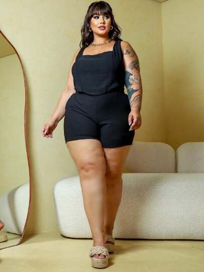 CONJUNTO PLUS SIZE DE VERÃO TECIDO LEVE DUNA CROPPED E SHORT G1 G2 LOOK CURVE SUMMER